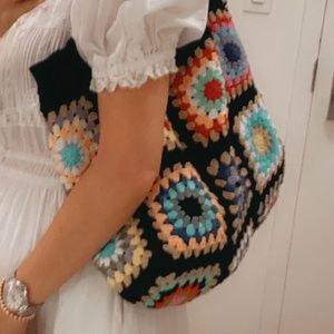 Rachel Cagner - Black Crochet Bag